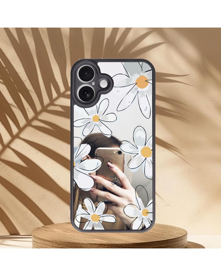 Papatya Baskılı Aynalı Telefon Kılıfı