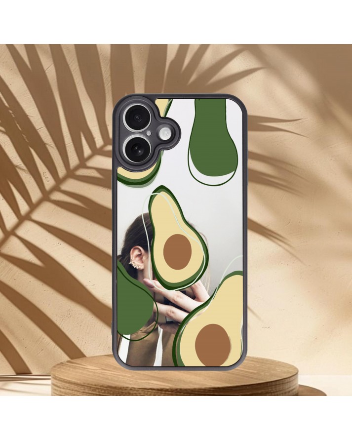 Avokado Baskılı Aynalı Telefon Kılıfı