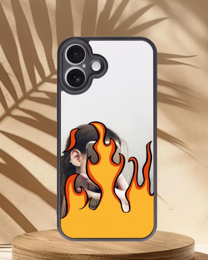 Alev Baskılı Aynalı Telefon Kılıfı