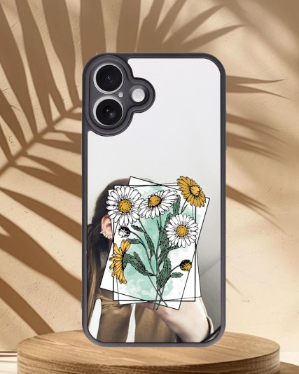 Papatya Baskılı Aynalı Telefon Kılıfı