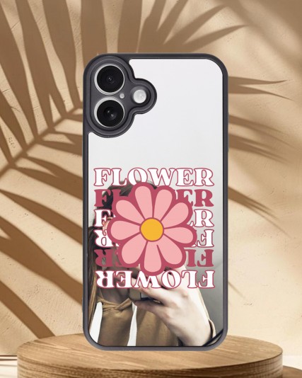 Çiçek Baskılı Aynalı Telefon Kılıfı