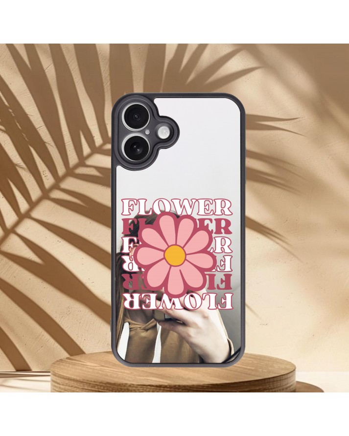 Çiçek Baskılı Aynalı Telefon Kılıfı