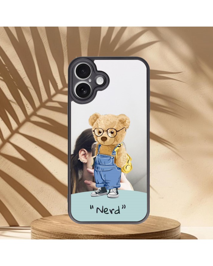 Sevimli Ayıcık Baskılı Aynalı Telefon Kılıfı