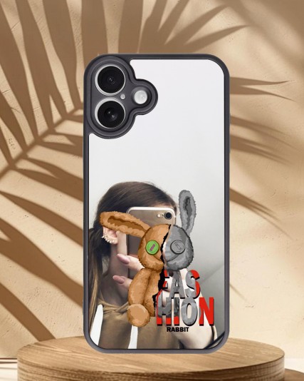 Tavşan Baskılı Aynalı Telefon Kılıfı