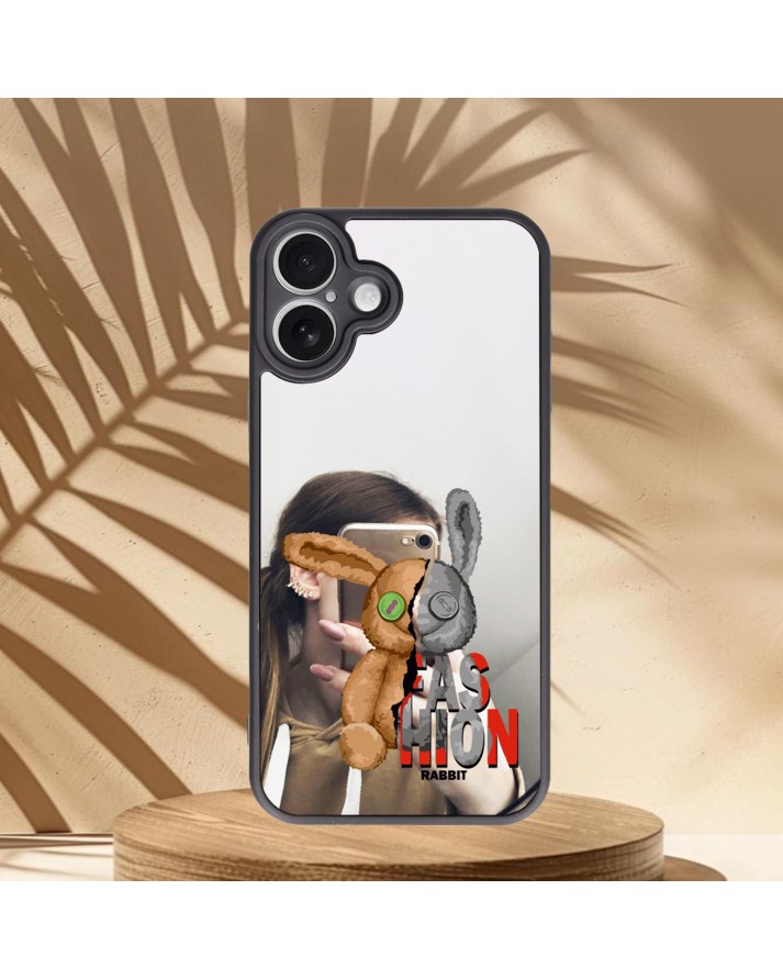 Tavşan Baskılı Aynalı Telefon Kılıfı