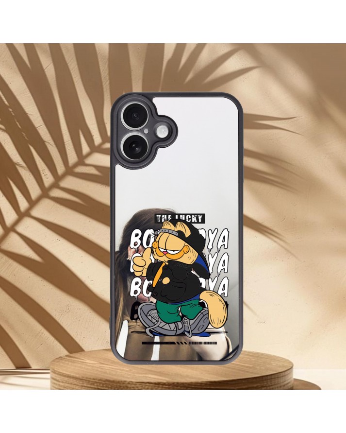  Garfield Baskılı Aynalı Telefon Kılıfı