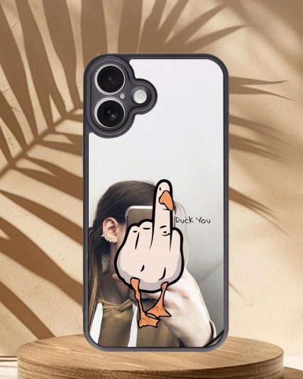 Duck You Baskılı Aynalı Telefon Kılıfı