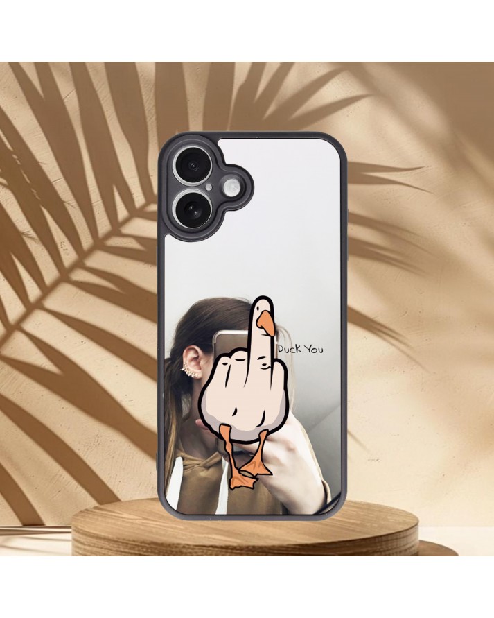 Duck You Baskılı Aynalı Telefon Kılıfı