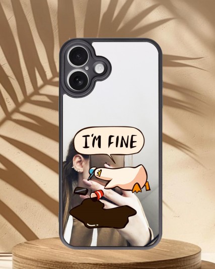 İ'm Fine Baskılı Aynalı Telefon Kılıfı
