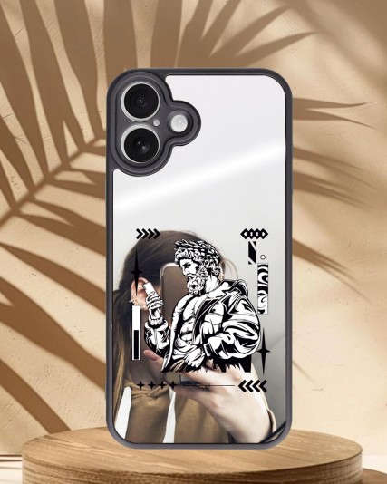 Roma Heykeli Baskılı Aynalı Telefon Kılıfı