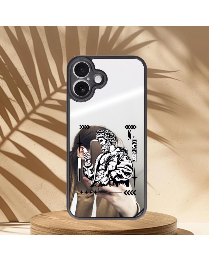 Roma Heykeli Baskılı Aynalı Telefon Kılıfı