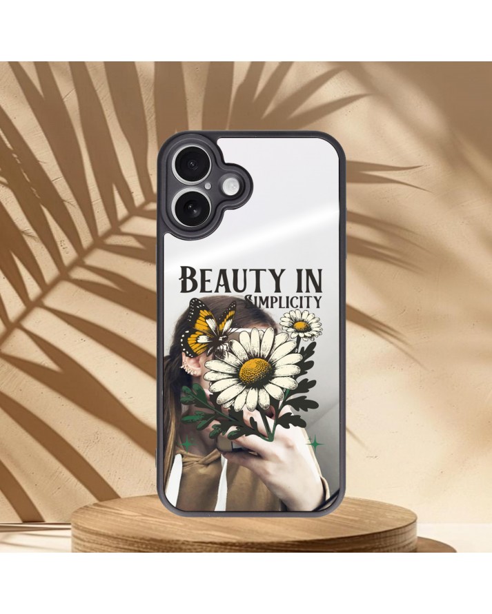 Papatya Baskılı Aynalı Telefon Kılıfı