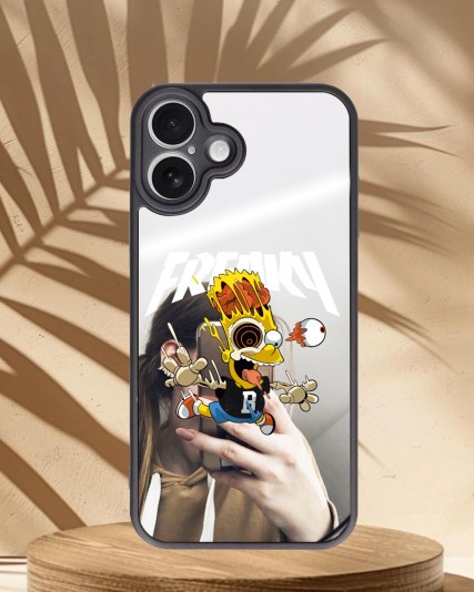 Bart Simpson Baskılı Aynalı Telefon Kılıfı