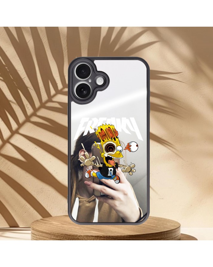Bart Simpson Baskılı Aynalı Telefon Kılıfı