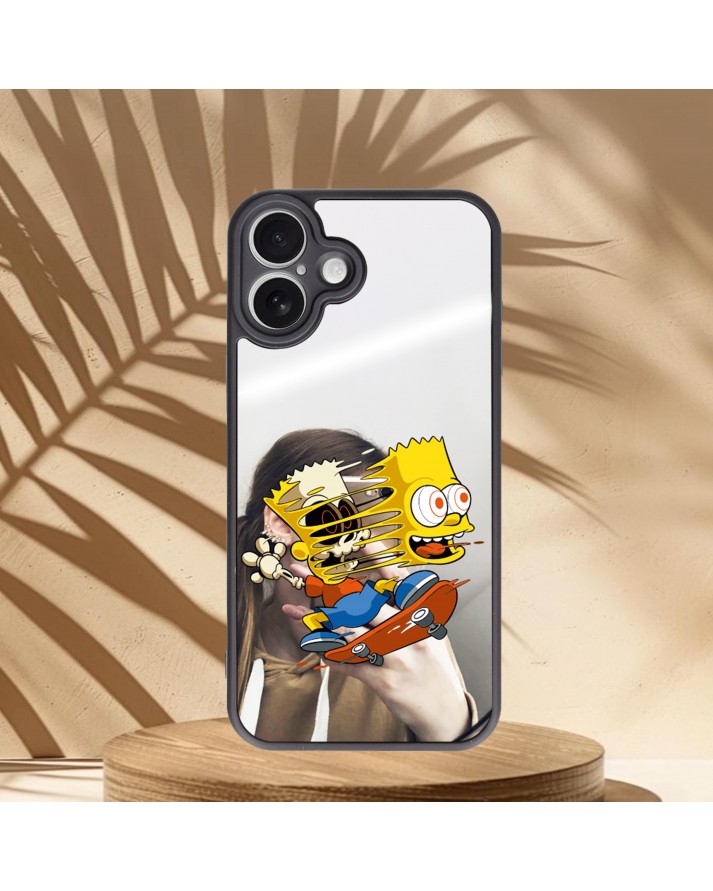 Bart Simpson Baskılı Aynalı Telefon Kılıfı