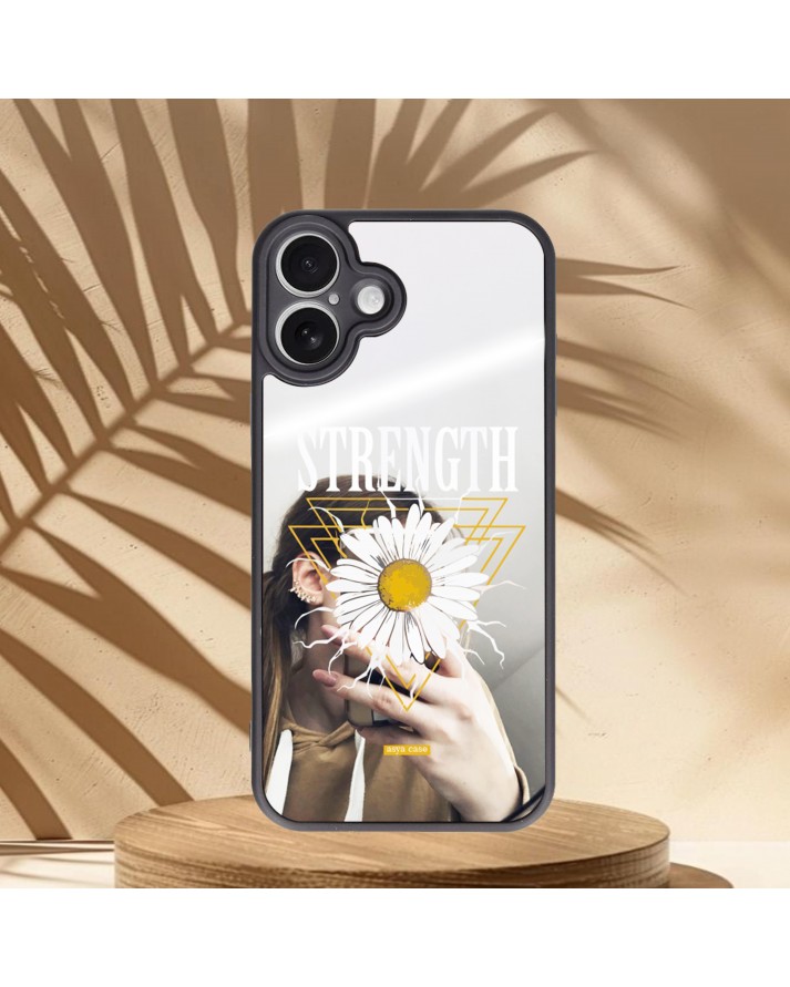 Papatya Baskılı Aynalı Telefon Kılıfı