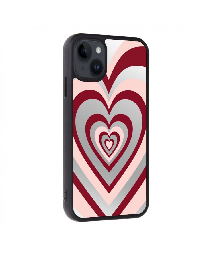 Kalp Baskılı Aynalı Telefon Kılıfı