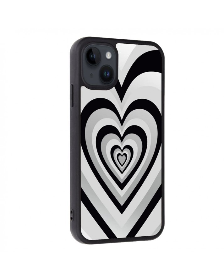 Kalp Baskılı Aynalı Telefon Kılıfı