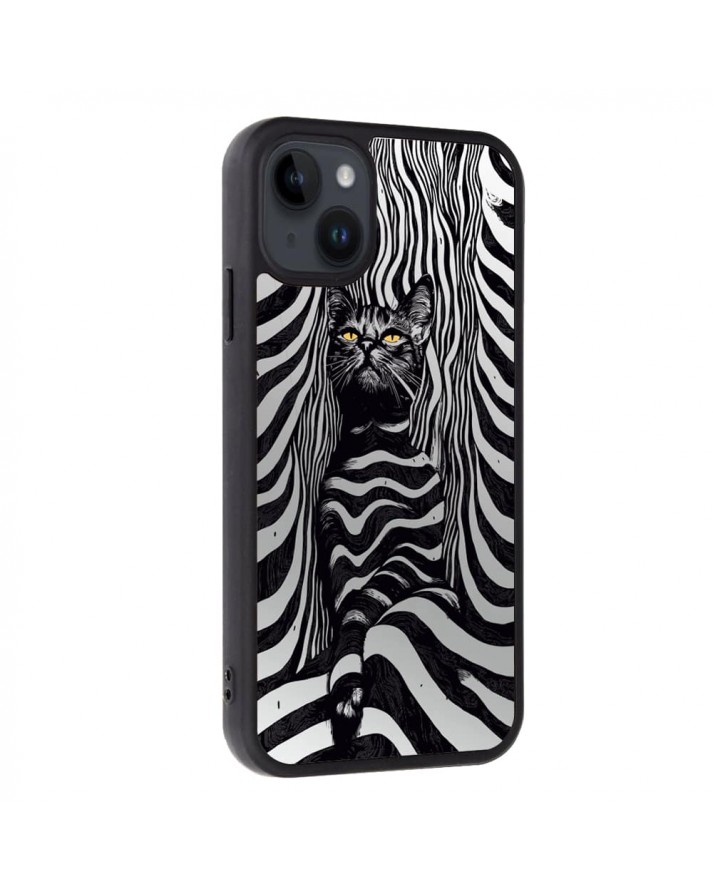 Kedi Baskılı Aynalı Telefon Kılıfı