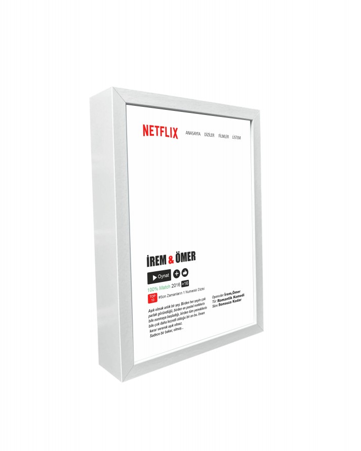 Kişiye Özel Netflix Baskılı Işıklı Tablo